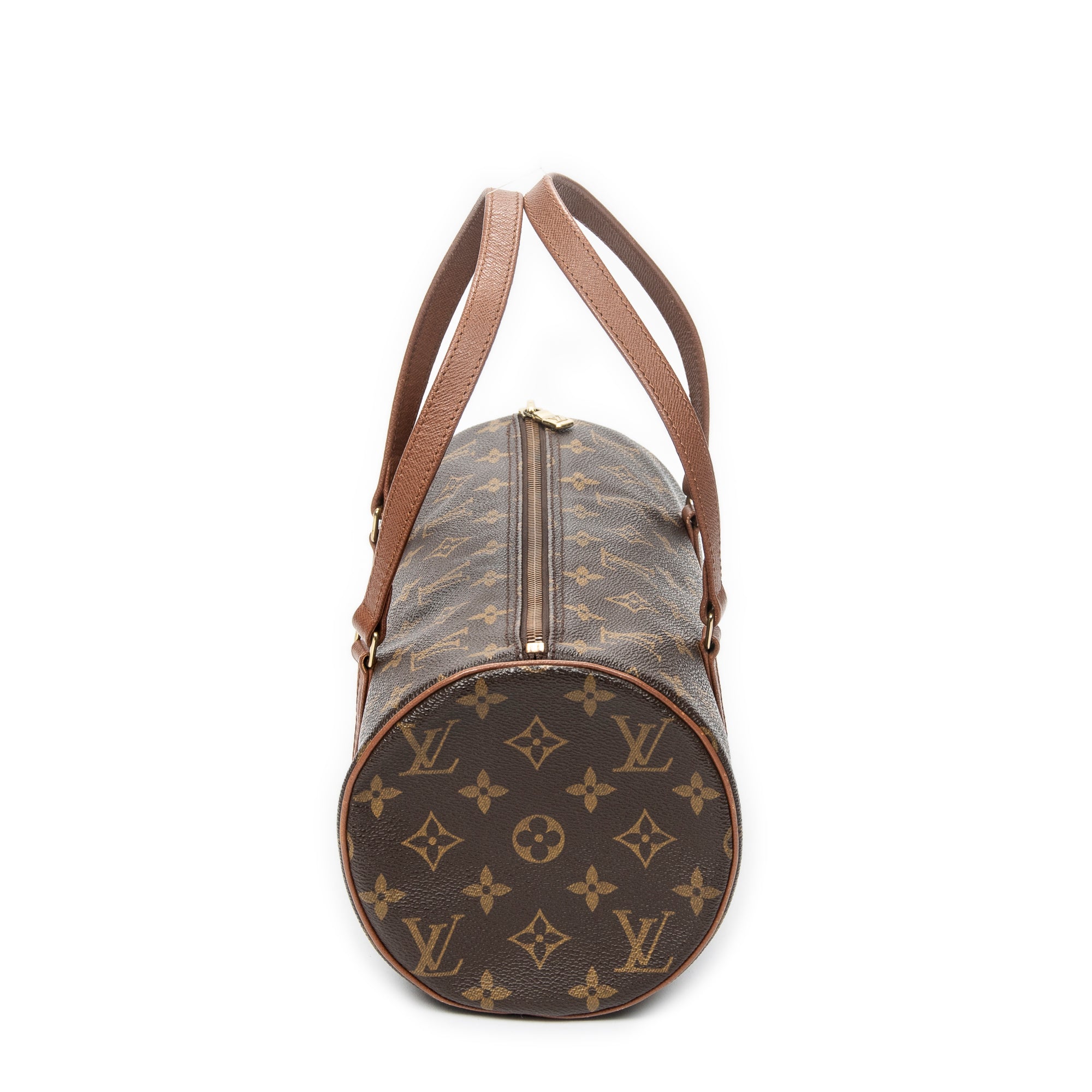Handbag Papillon 30 Brown Monogram Canvas