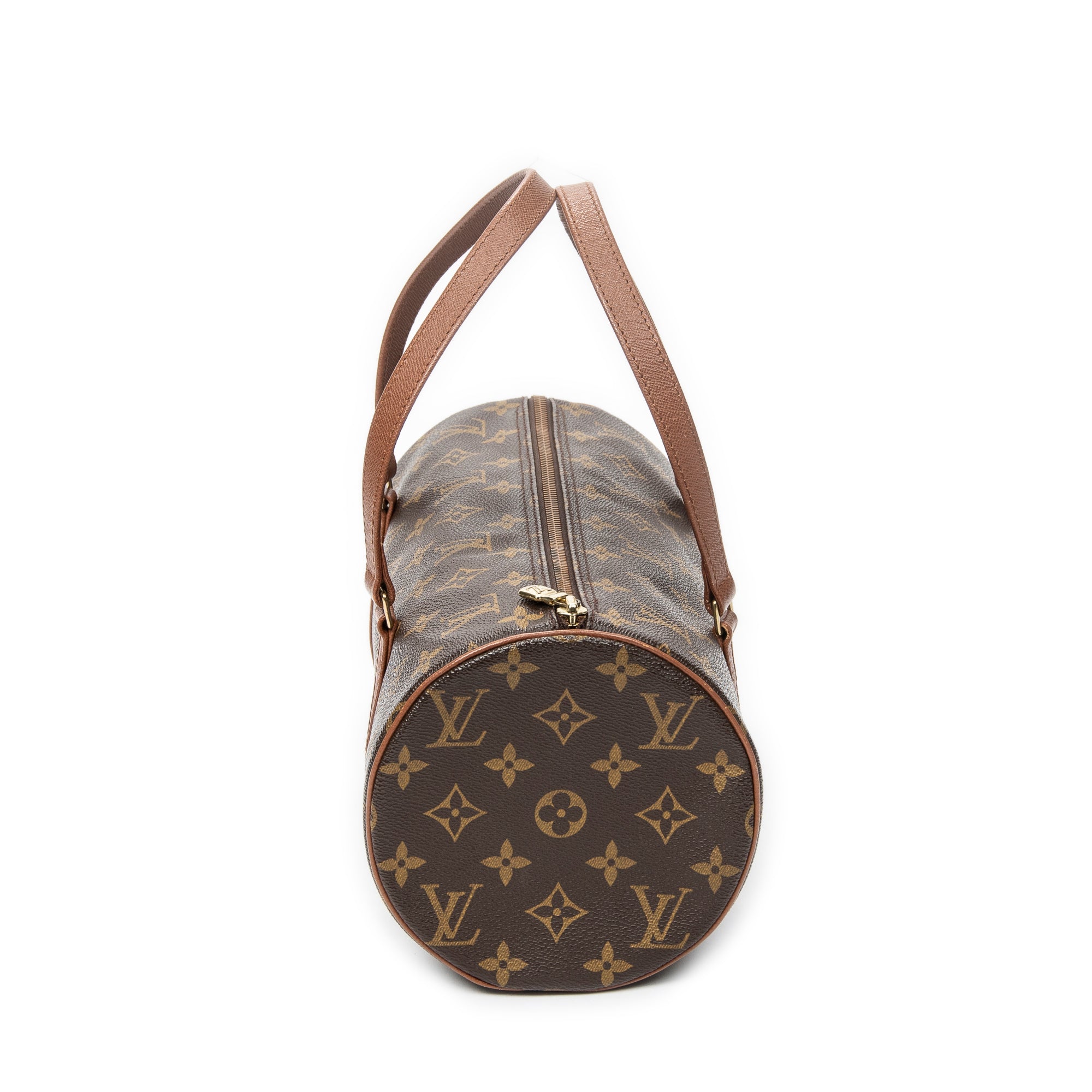 Handbag Papillon 30 Brown Monogram Canvas