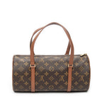 Handbag Papillon 30 Brown Monogram Canvas
