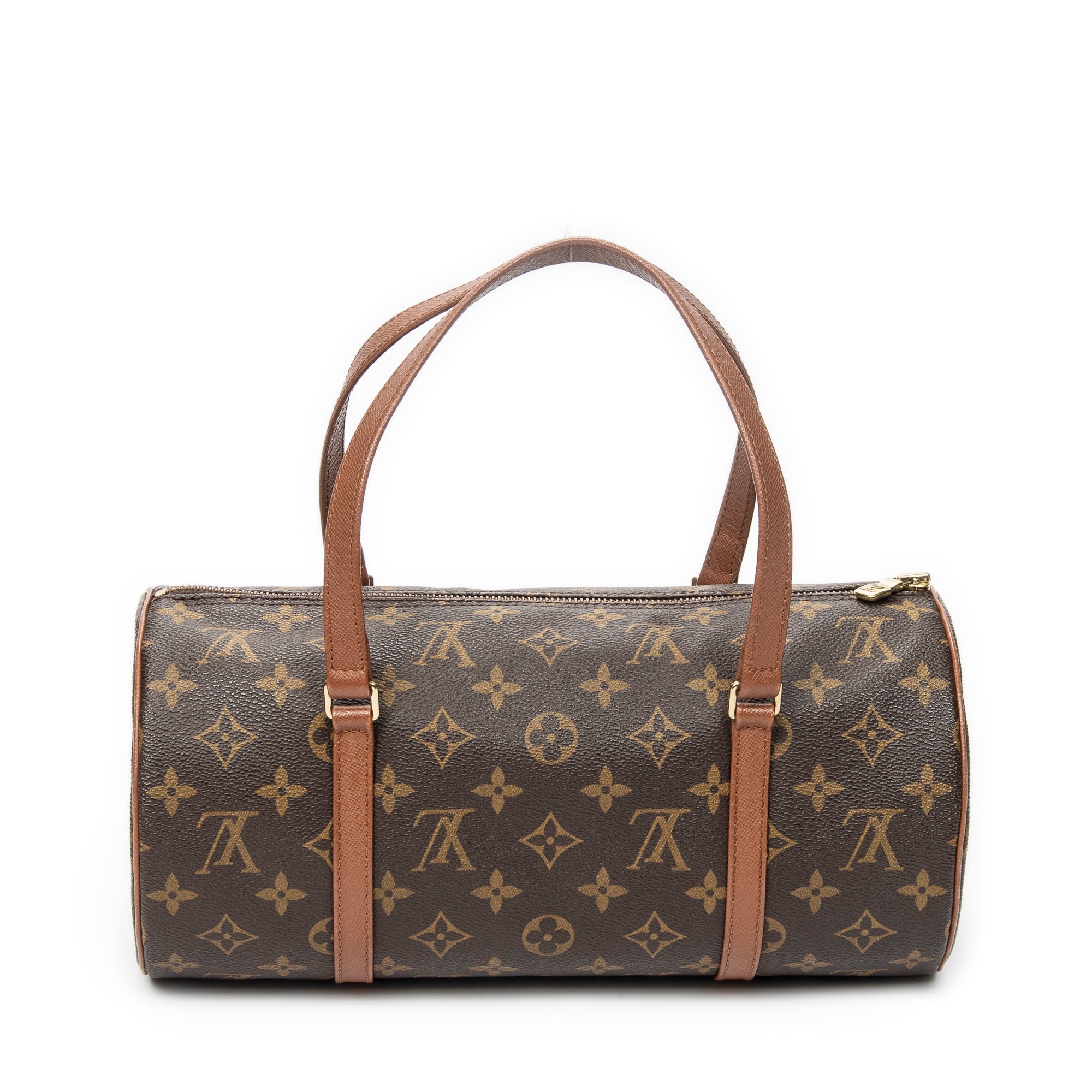 Handbag Papillon 30 Brown Monogram Canvas