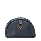 Pouch Vintage Half Moon Pouch Navy Maxi Diorissimo Coated Canvas