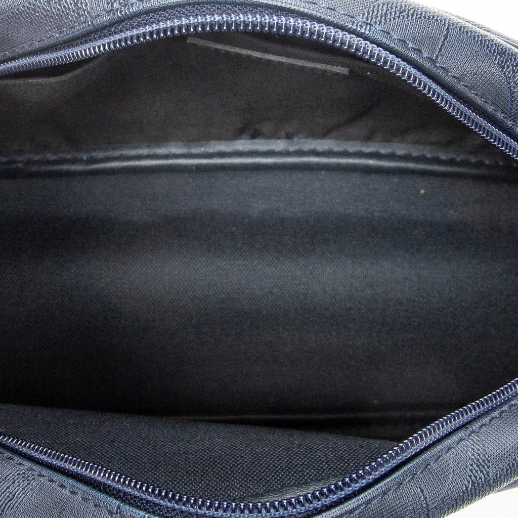 Pouch Vintage Half Moon Pouch Navy Maxi Diorissimo Coated Canvas