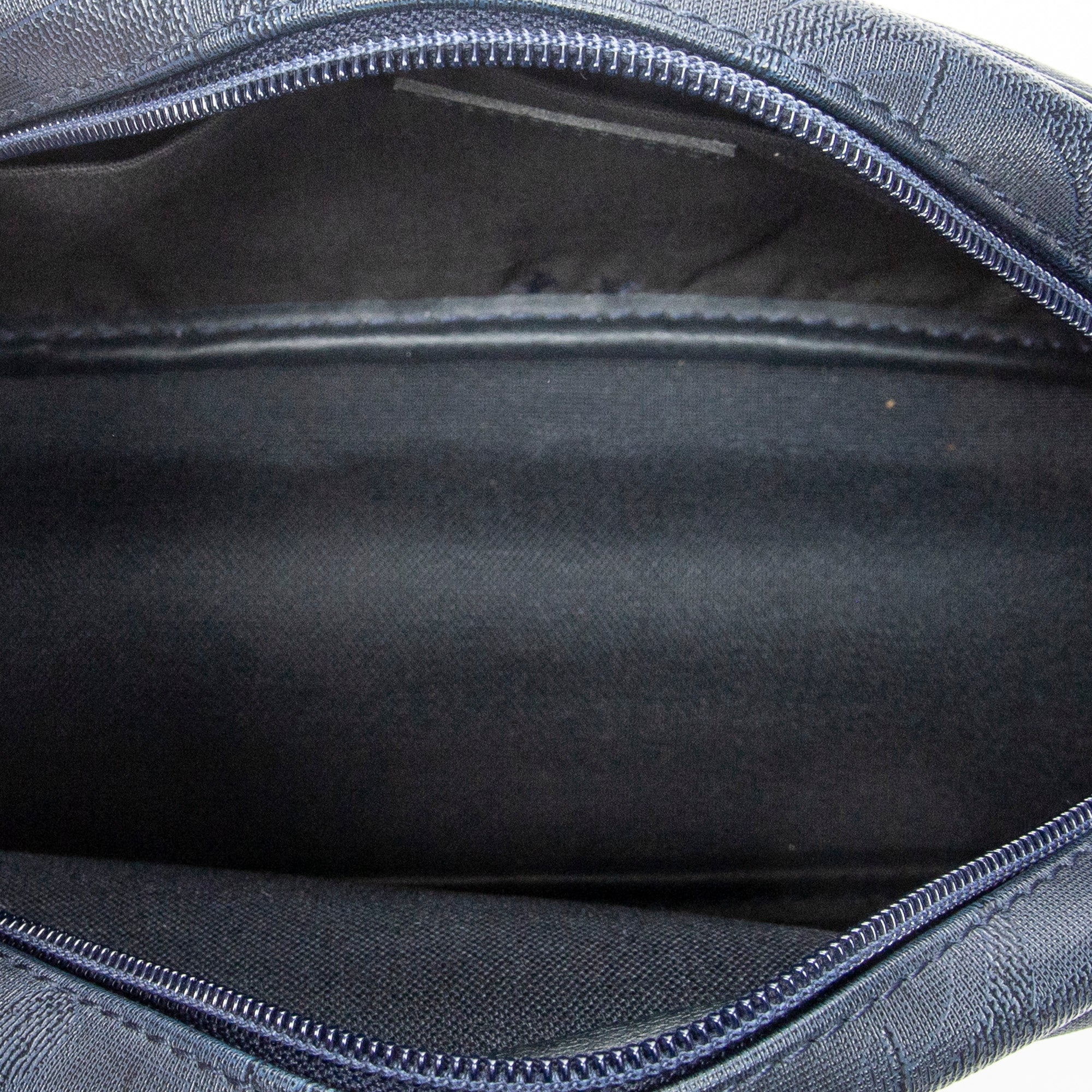 Pouch Vintage Half Moon Pouch Navy Maxi Diorissimo Coated Canvas