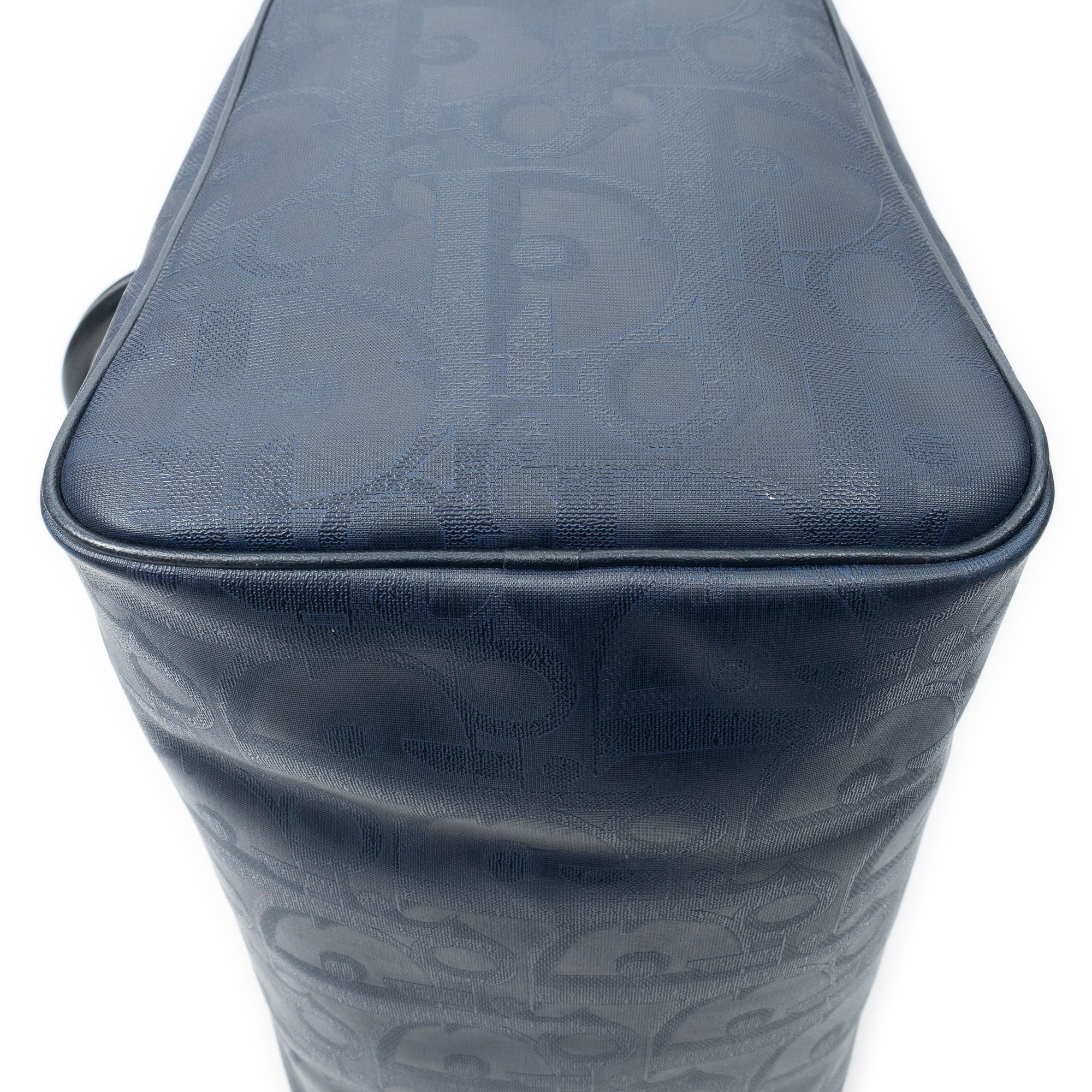 Travel Bag Vintage Medium Travel Boston Navy Maxi Diorissimo Coated Canvas