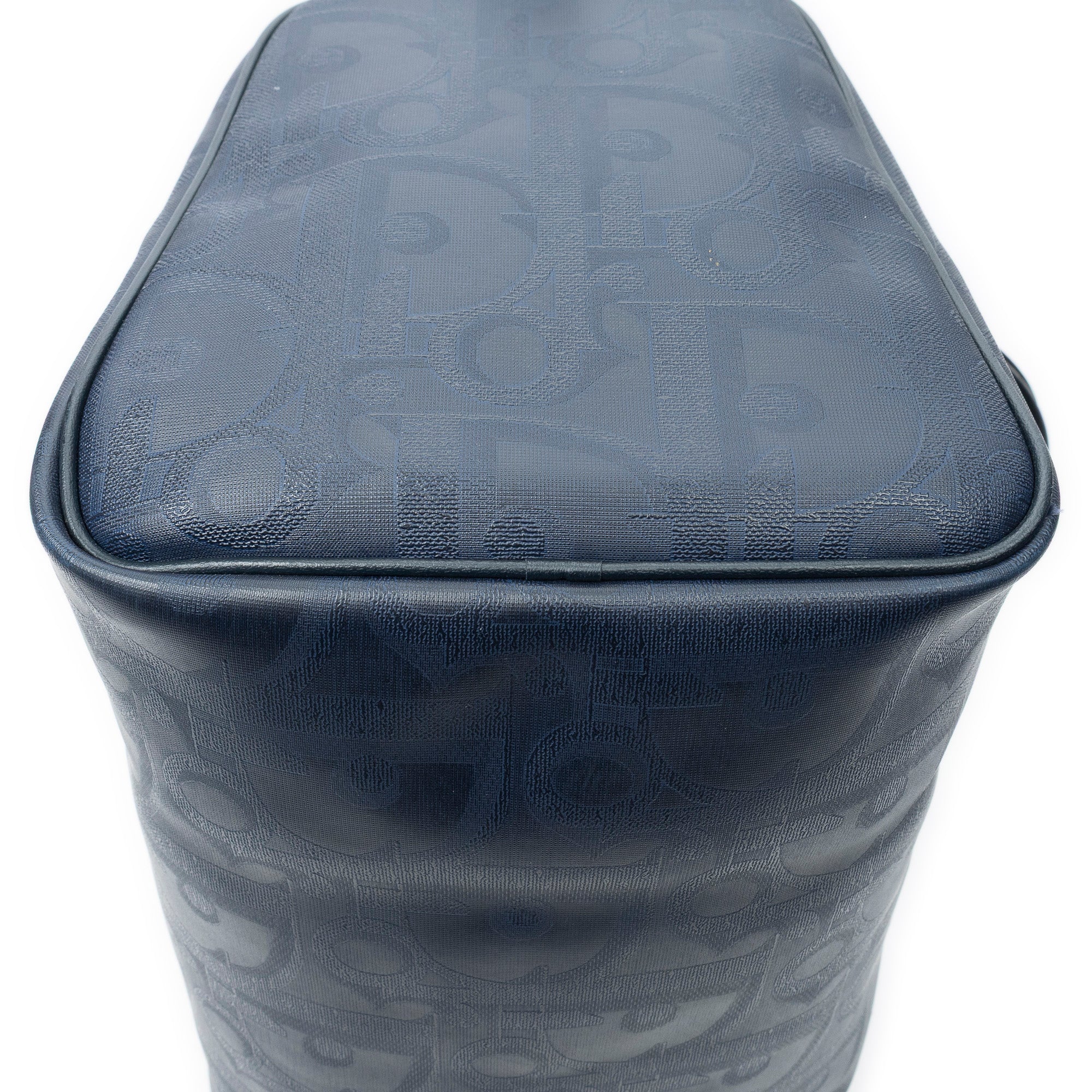 Travel Bag Vintage Medium Travel Boston Navy Maxi Diorissimo Coated Canvas