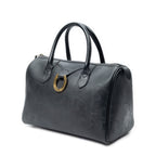 Handbag Vintage Small Boston Black Maxi Diorissimo Coated Canvas