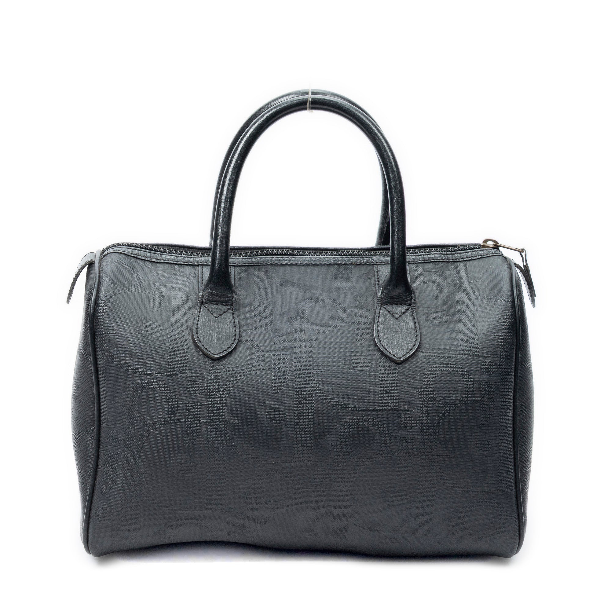 Handbag Vintage Small Boston Black Maxi Diorissimo Coated Canvas