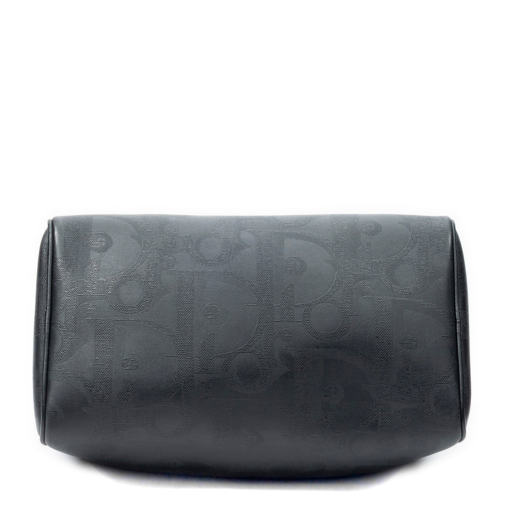 Handbag Vintage Small Boston Black Maxi Diorissimo Coated Canvas