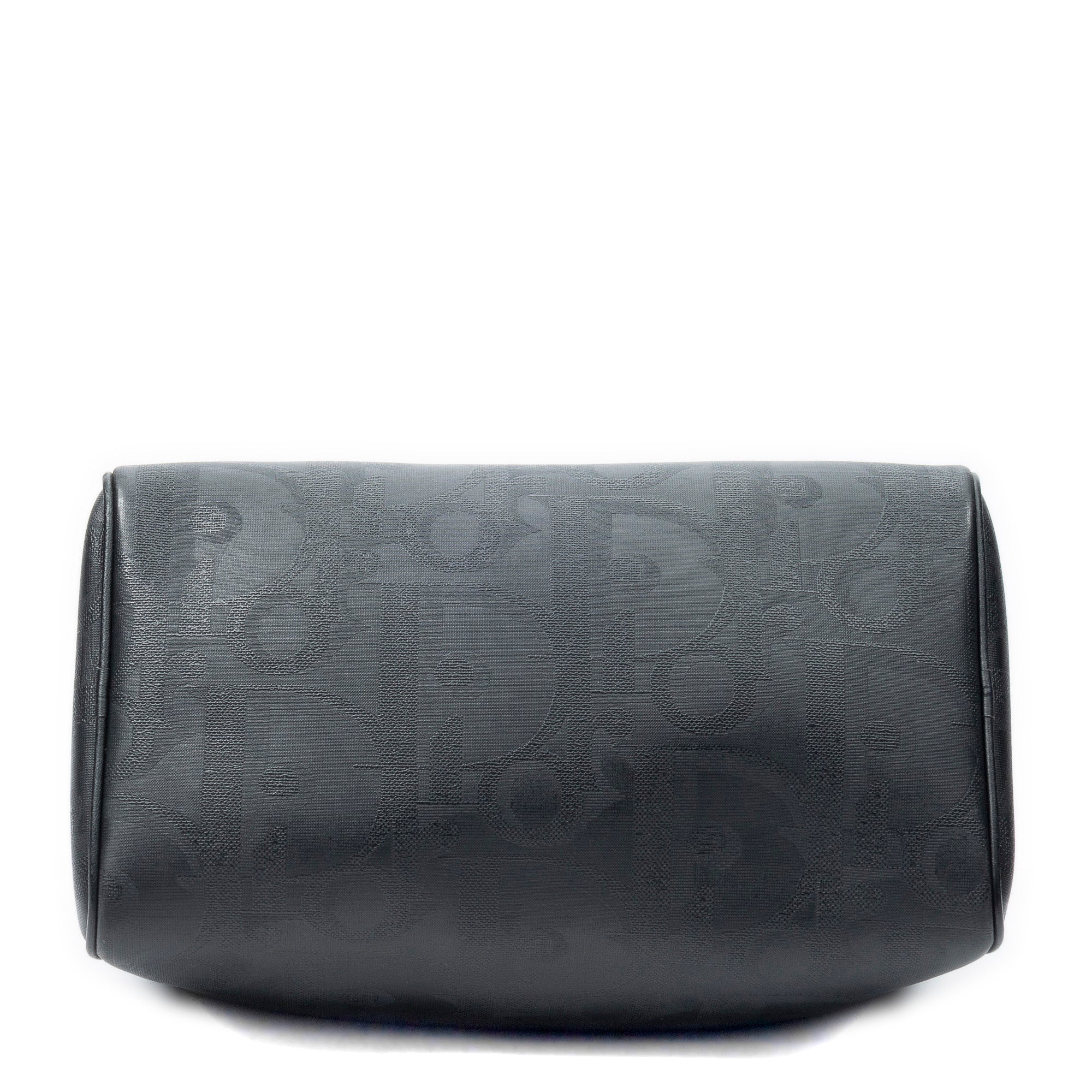 Handbag Vintage Small Boston Black Maxi Diorissimo Coated Canvas
