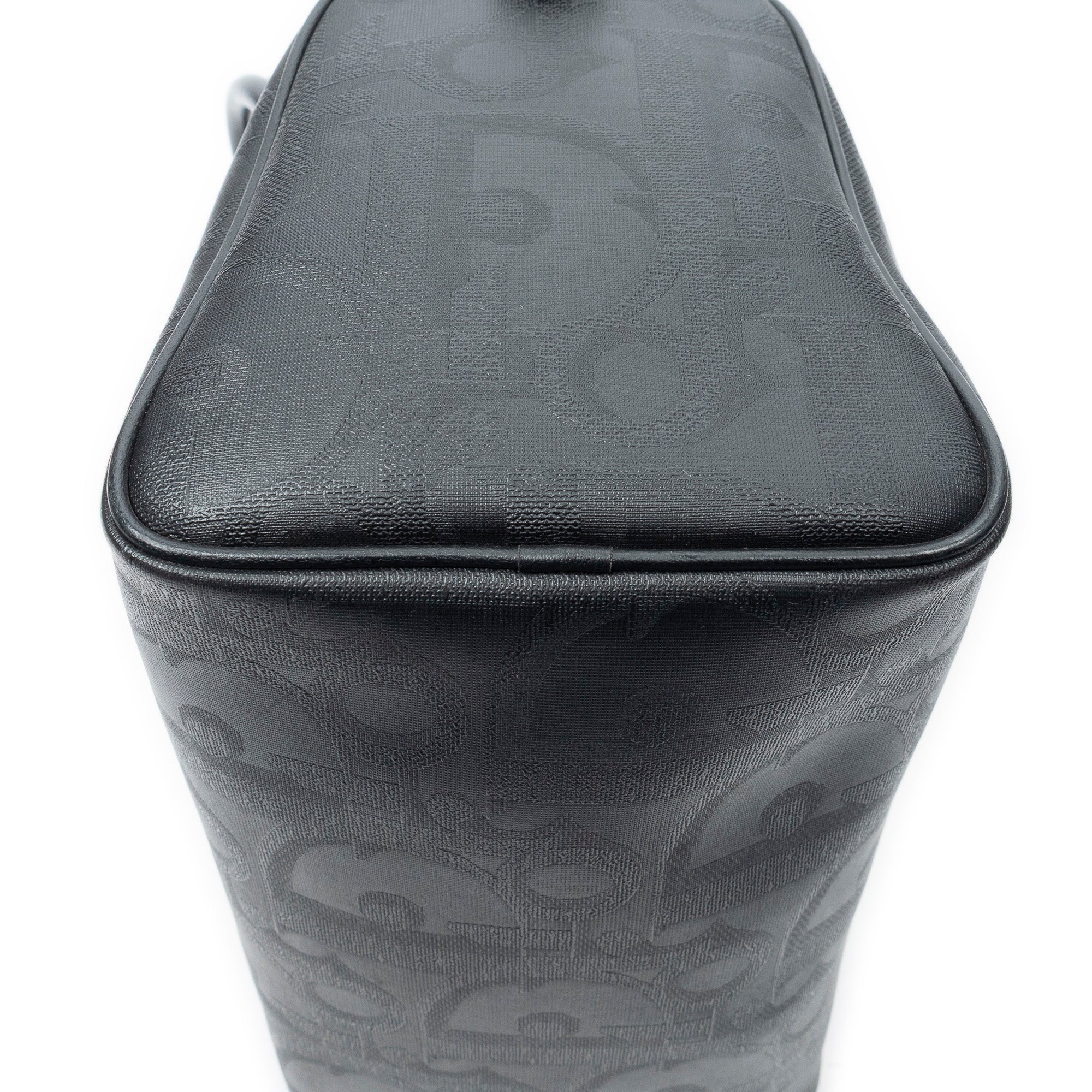 Handbag Vintage Small Boston Black Maxi Diorissimo Coated Canvas