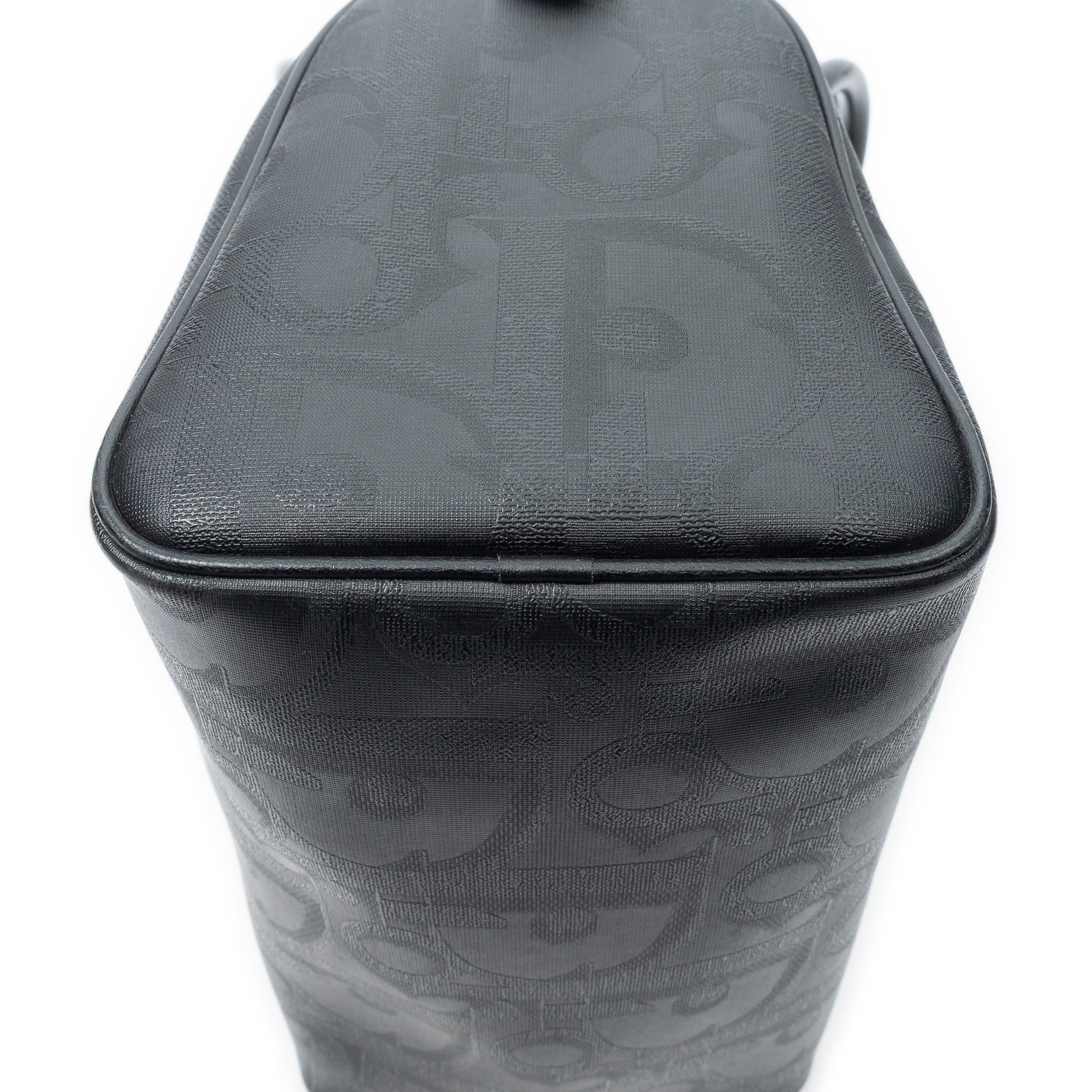 Handbag Vintage Small Boston Black Maxi Diorissimo Coated Canvas