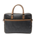 Handbag Vintage Document Bag Brown Honeycomb Coated Canvas