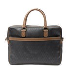 Handbag Vintage Document Bag Brown Honeycomb Coated Canvas