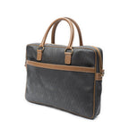 Handbag Vintage Document Bag Brown Honeycomb Coated Canvas