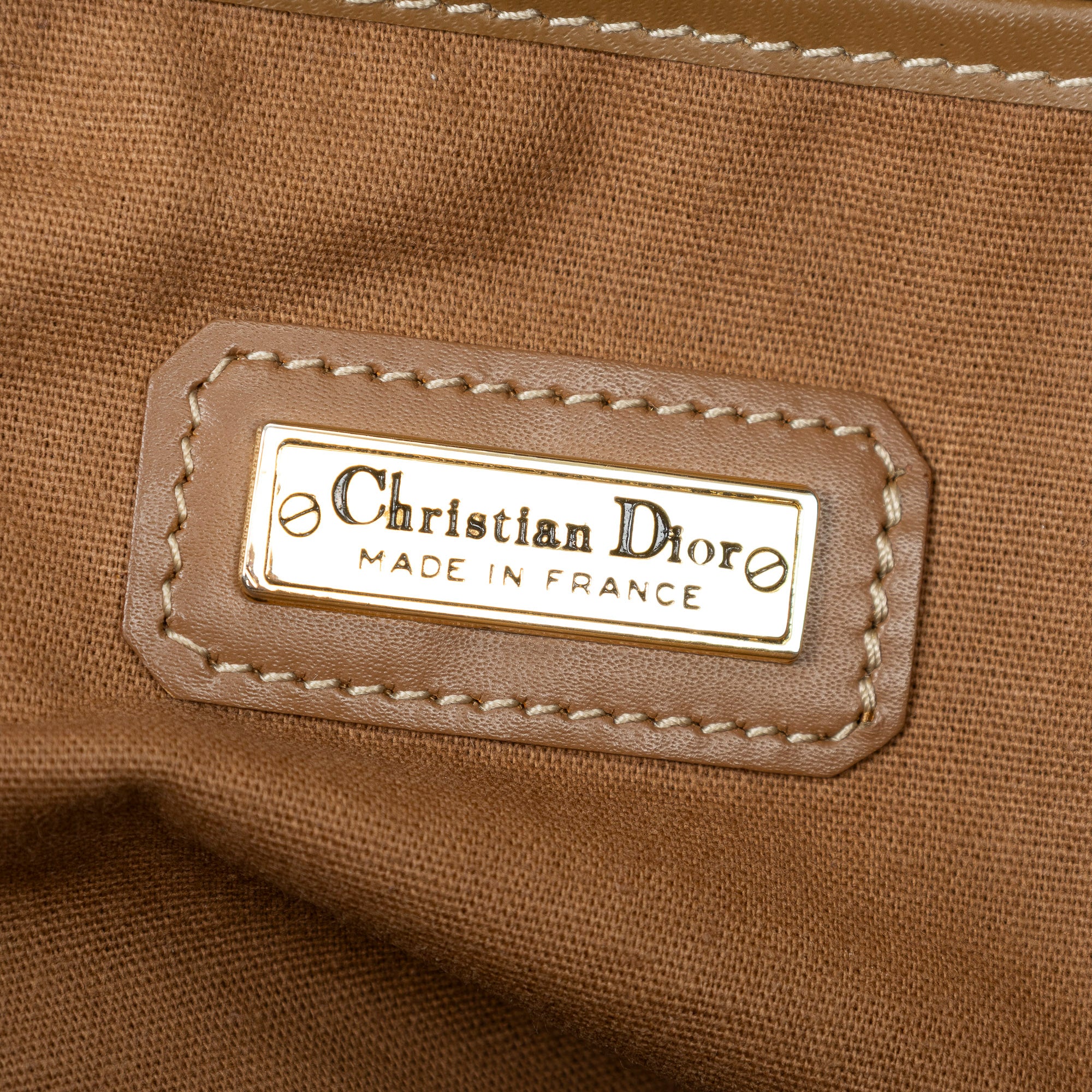 Handbag Vintage Document Bag Brown Honeycomb Coated Canvas