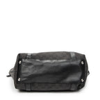 Shoulder Bag Abbey Tote Black Monogrammed Denim Canvas