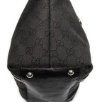 Shoulder Bag Abbey Tote Black Monogrammed Denim Canvas