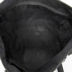 Shoulder Bag Abbey Tote Black Monogrammed Denim Canvas