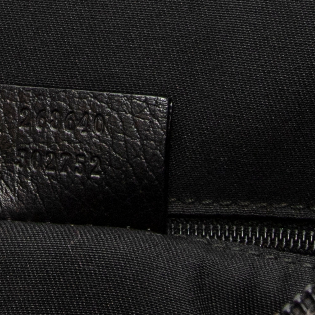 Shoulder Bag Abbey Tote Black Monogrammed Denim Canvas