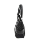 Shoulder Bag Jacquard Tote Black Monogrammed Canvas