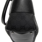 Shoulder Bag Jacquard Tote Black Monogrammed Canvas