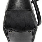 Shoulder Bag Jacquard Tote Black Monogrammed Canvas