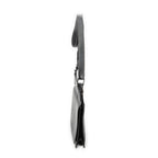 Shoulder Bag Flat Messenger Black Grained Calfskin Leather