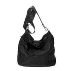 Shoulder Bag Large Messenger Black Nylon Canvas