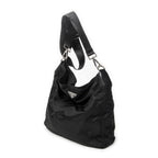 Shoulder Bag Large Messenger Black Nylon Canvas