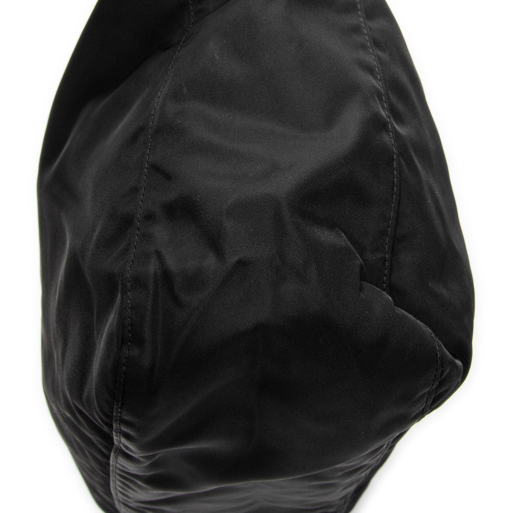 Shoulder Bag Large Messenger Black Nylon Canvas
