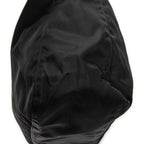 Shoulder Bag Large Messenger Black Nylon Canvas