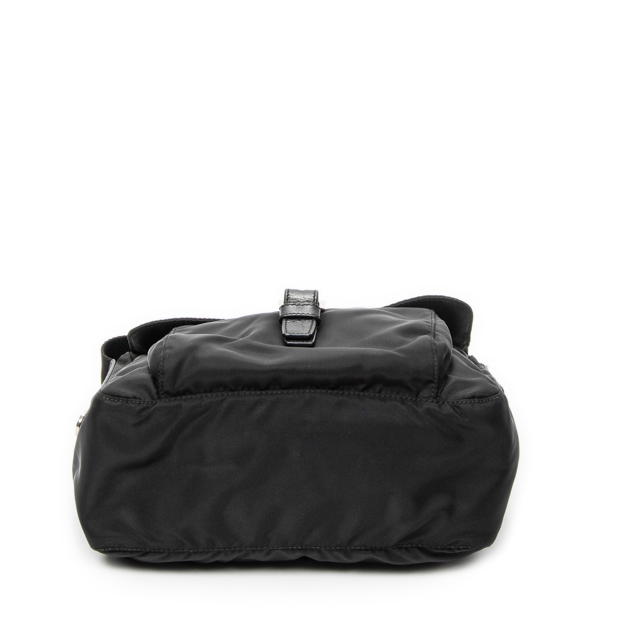 Shoulder Bag Small Buckle Flap Messenger Black Nylon Canvas