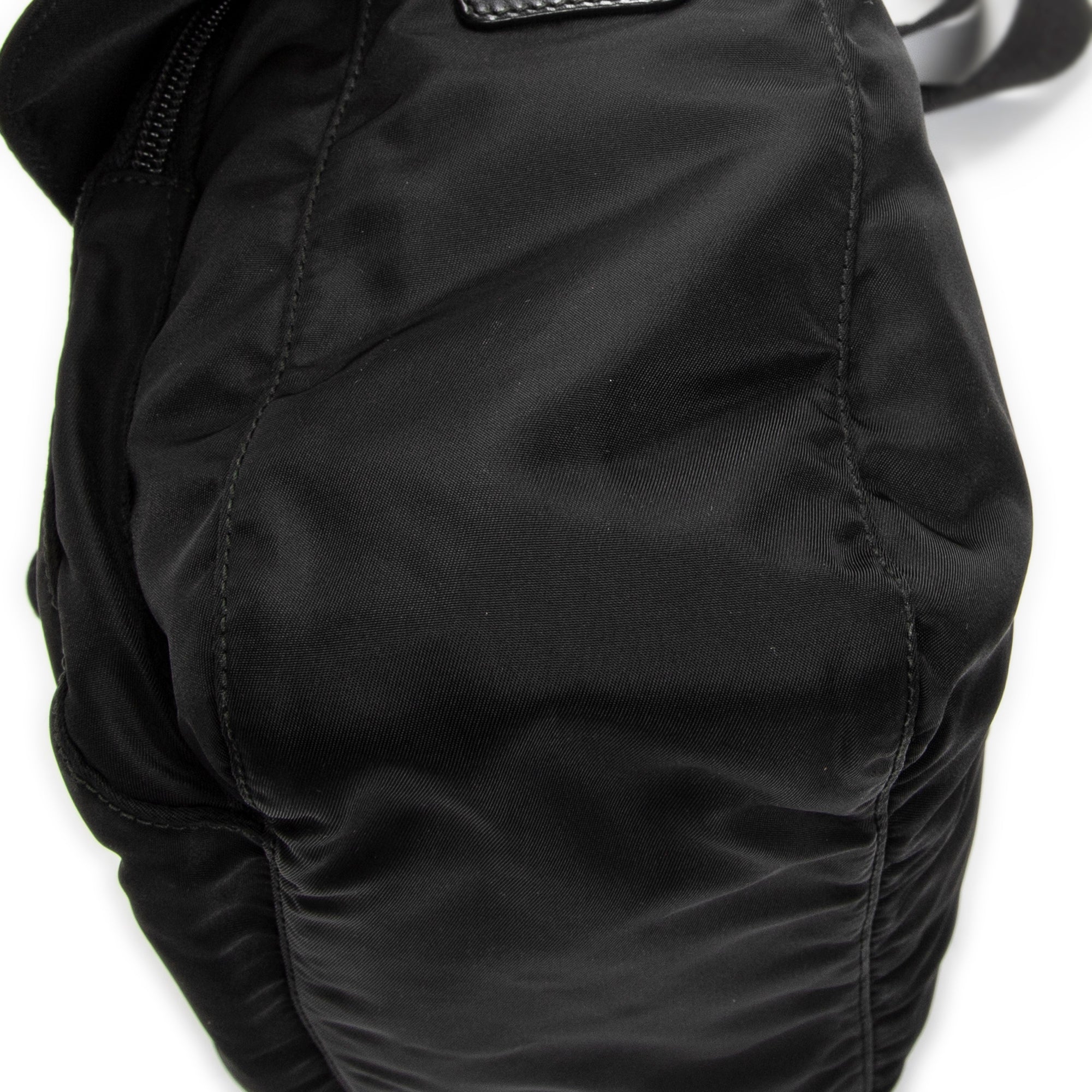 Shoulder Bag Small Buckle Flap Messenger Black Nylon Canvas