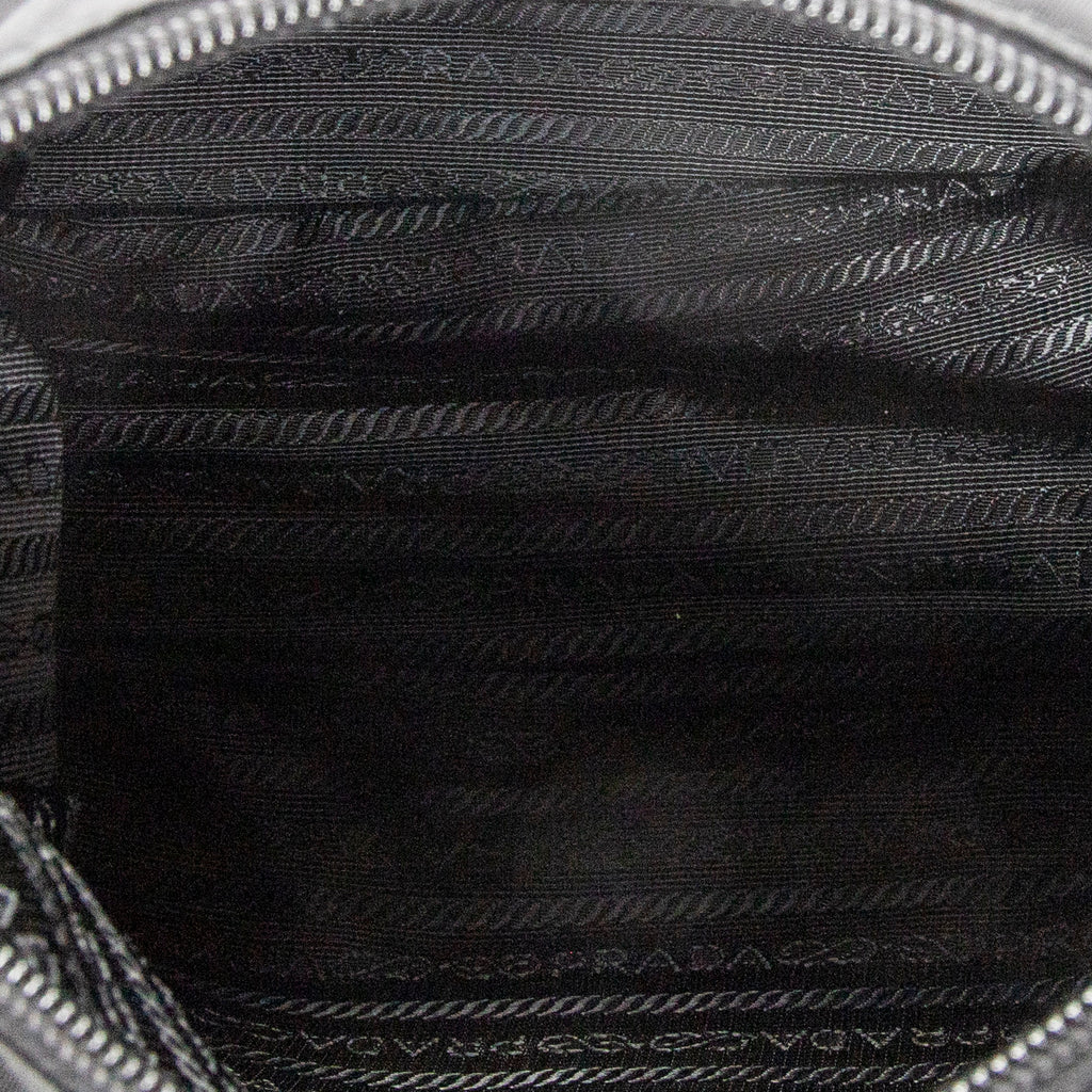 Shoulder Bag Small Buckle Flap Messenger Black Nylon Canvas