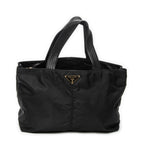 Shoulder Bag Large Shopping Tote Black Nylon Canvas