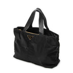 Shoulder Bag Large Shopping Tote Black Nylon Canvas