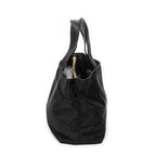 Shoulder Bag Large Shopping Tote Black Nylon Canvas