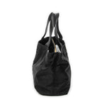 Shoulder Bag Large Shopping Tote Black Nylon Canvas