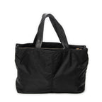 Shoulder Bag Large Shopping Tote Black Nylon Canvas
