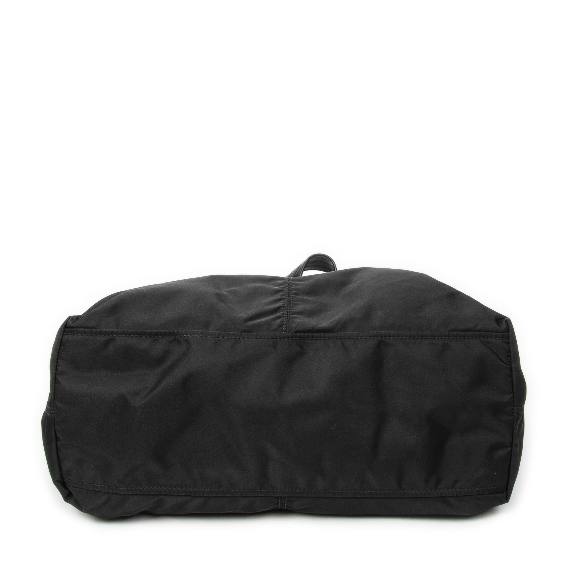 Shoulder Bag Large Shopping Tote Black Nylon Canvas