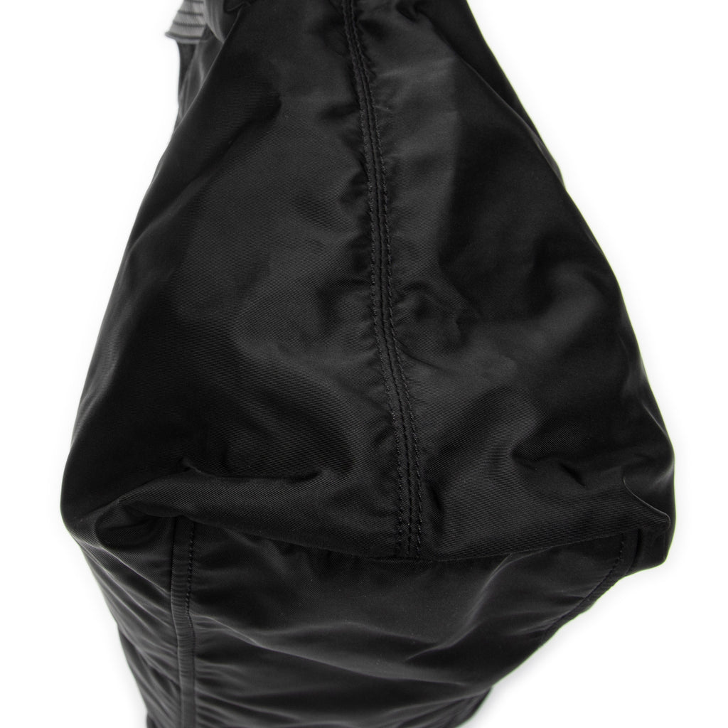 Shoulder Bag Large Shopping Tote Black Nylon Canvas