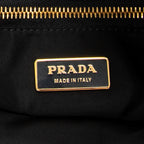 Shoulder Bag Large Shopping Tote Black Nylon Canvas