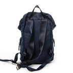 Sac à dos Petit rabat Cordon de serrage Nylon et toile Marine