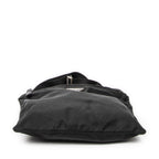 Shoulder Bag Flat Messenger Black Nylon Canvas
