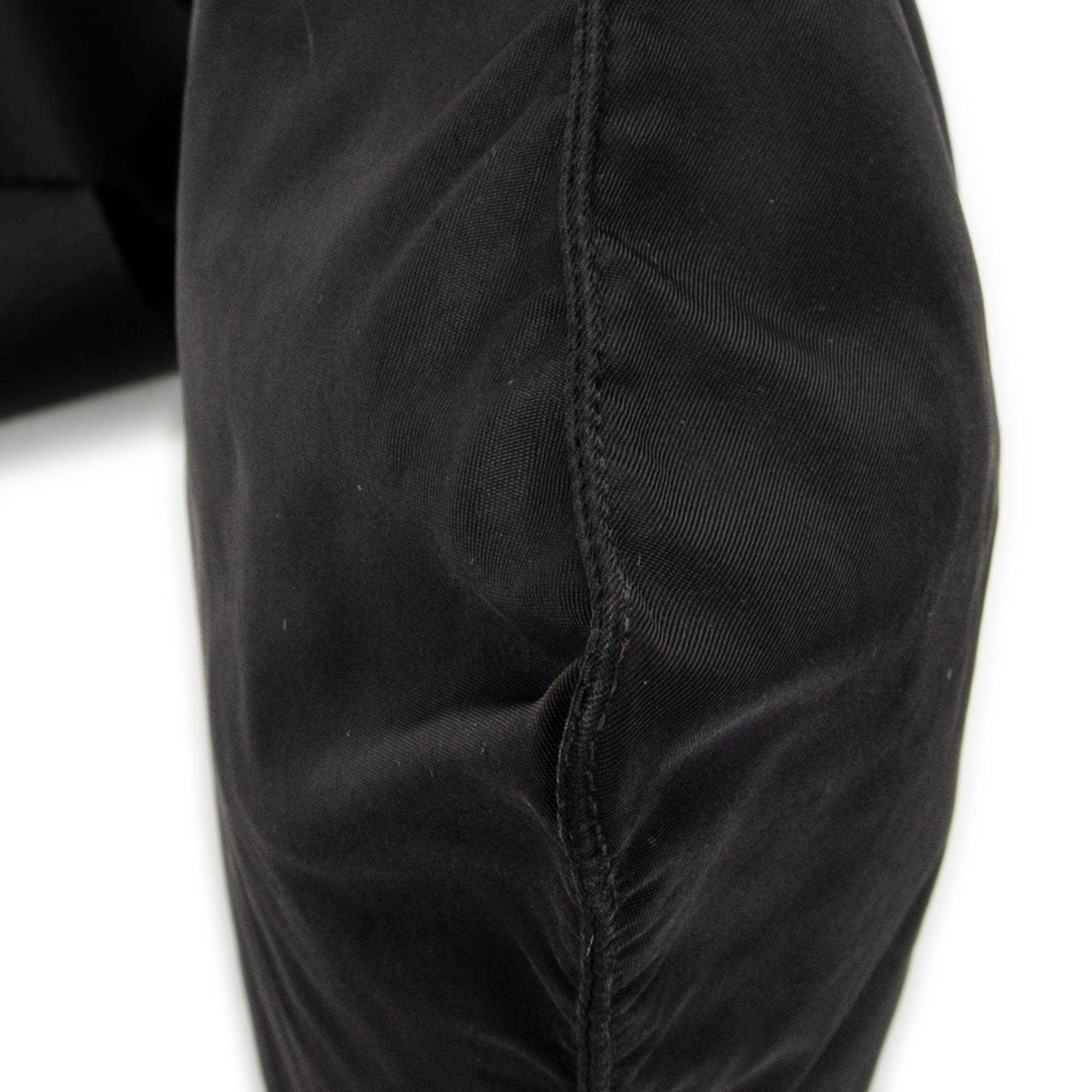 Shoulder Bag Flat Messenger Black Nylon Canvas
