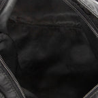 Shoulder Bag Flat Messenger Black Nylon Canvas