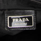 Shoulder Bag Flat Messenger Black Nylon Canvas