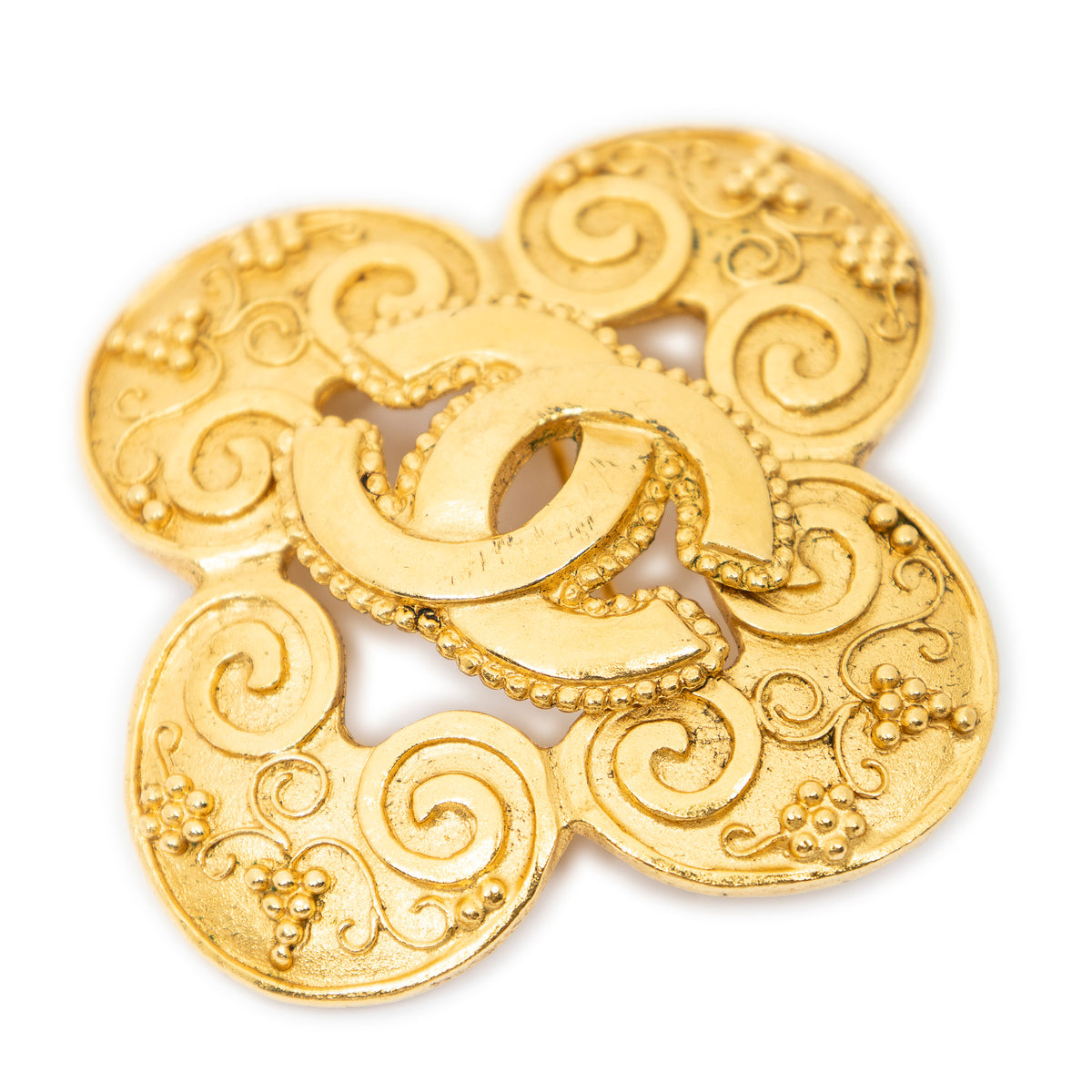 Brooch CC Cross Brooch Gold Gold Plated