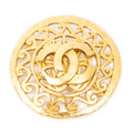Brooch CC Round Brooch Gold Gold Plated