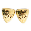 Earrings CC Triangle  Clip On Earrings Gold Gold Plated